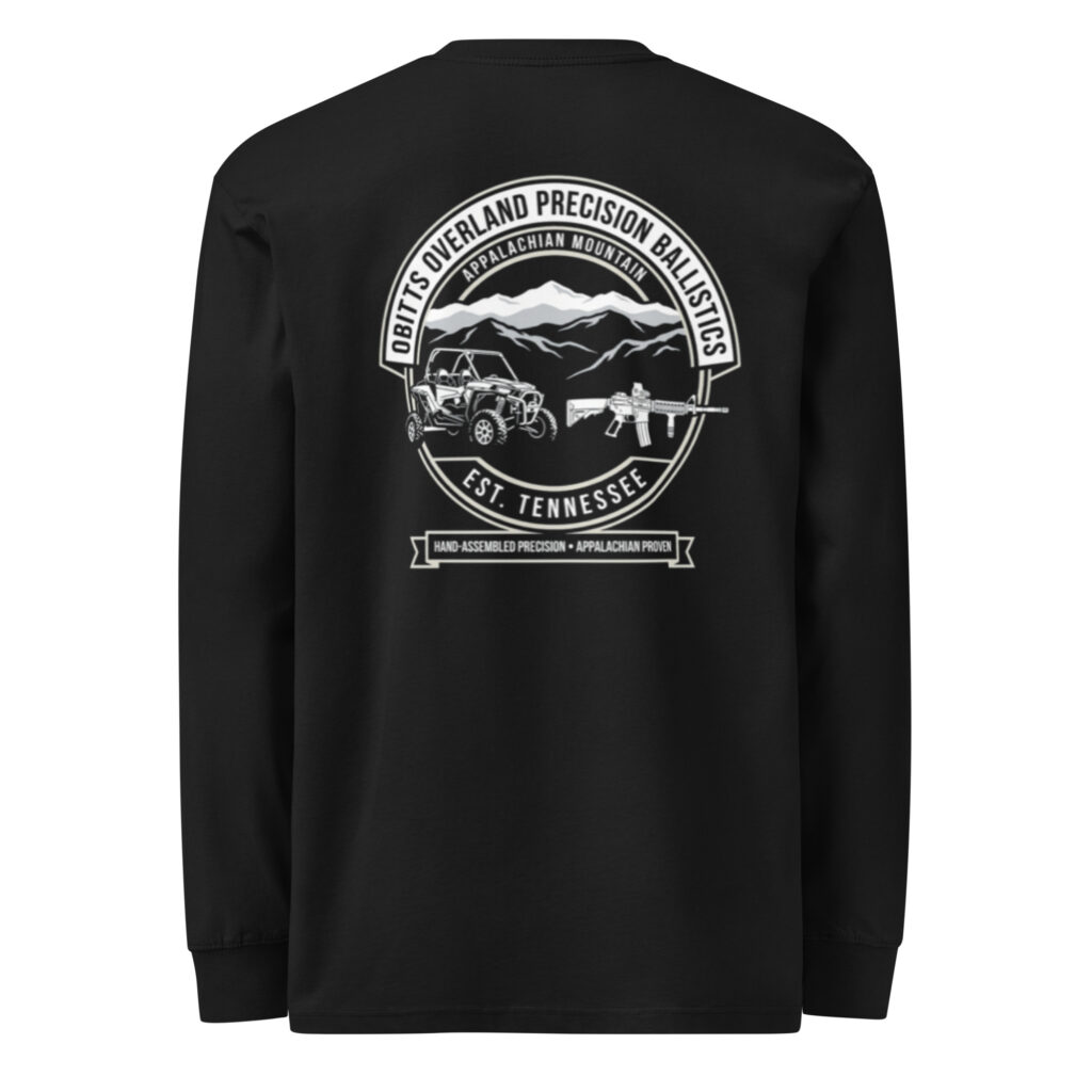 Obitts Overland Precision Ballistics Men's heavyweight long sleeve t-shirt
