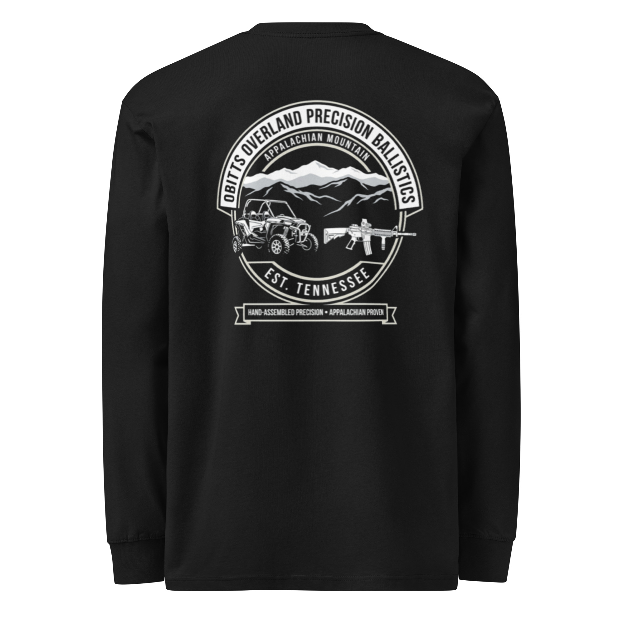 Obitts Overland Precision Ballistics Men's heavyweight long sleeve t-shirt